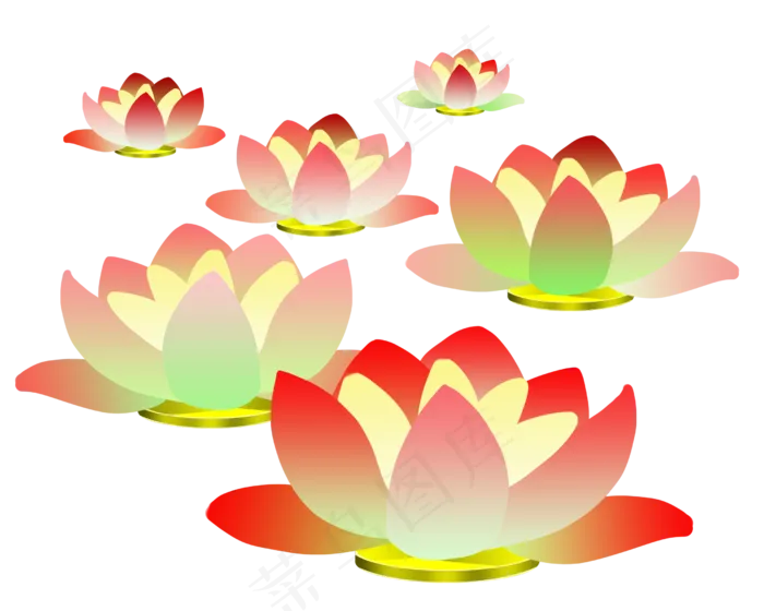 唯美荷花灯笼(2500X2000(DPI:300))psd模版下载