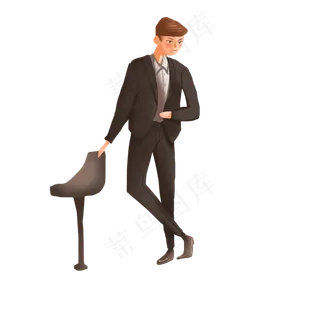 商务西装png素材