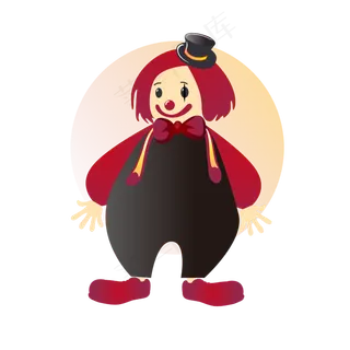 矢量卡通愚人节小丑,免抠元素