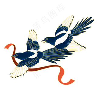 中国风国潮喜鹊