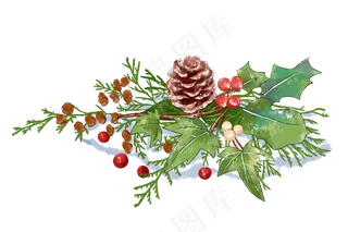 圣诞植物挂饰,免抠元素