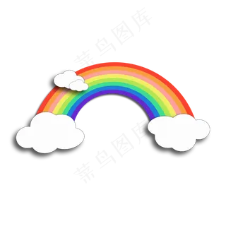 六一儿童节彩虹装饰,免抠元素