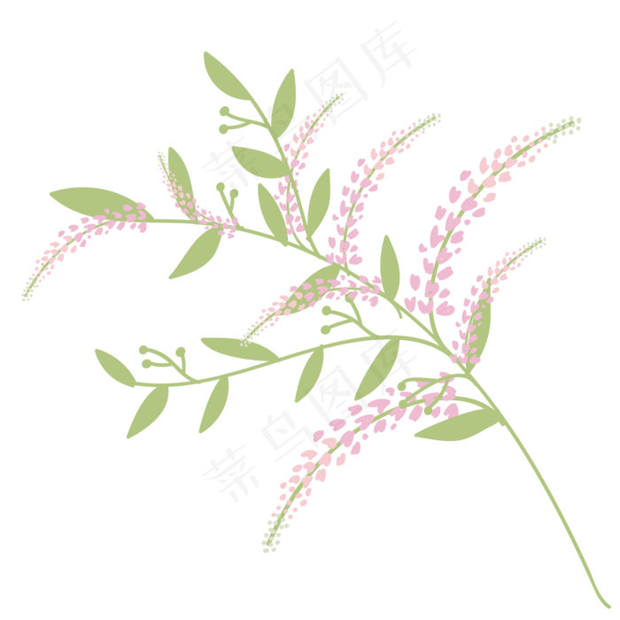 矢量小清新婚礼配饰花卉,免抠元素