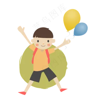 卡通气球手绘儿童设计