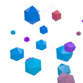 双十一多边形混合元素c4d