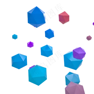 双十一多边形混合元素c4d