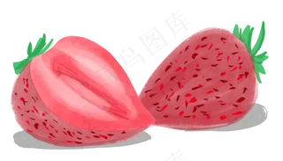 水果草莓夏季手绘