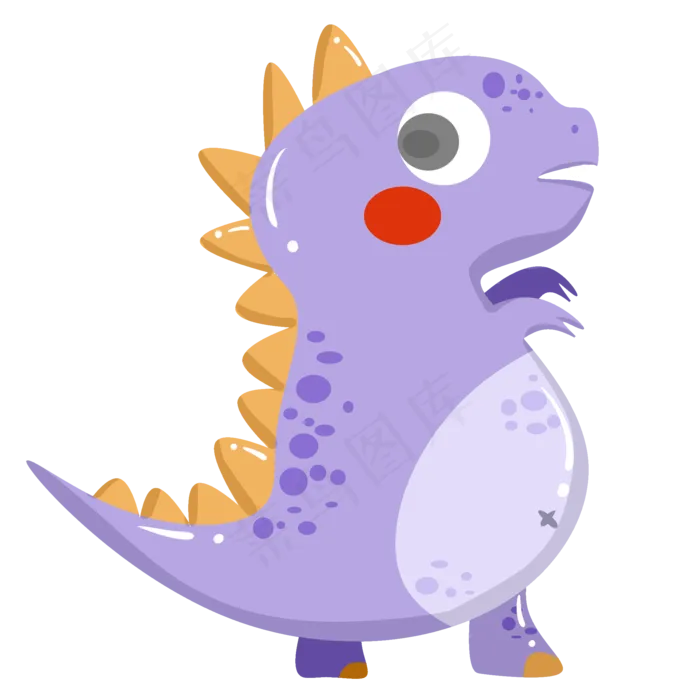 紫色恐龙动物,免抠元素(2150X2150(DPI:299))psd模版下载