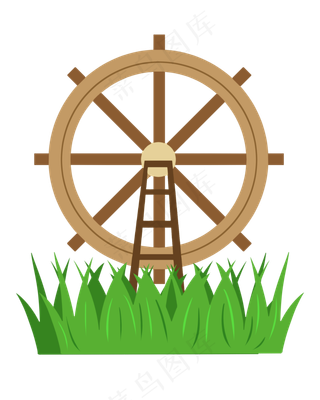 小满节气灌溉水轮