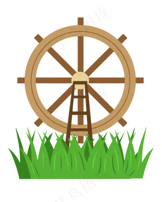 小满节气灌溉水轮