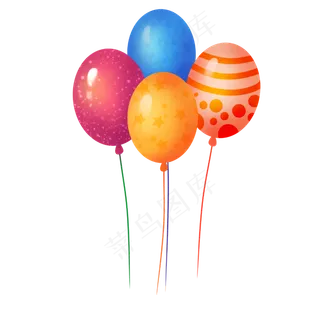 彩色气球,免抠元素