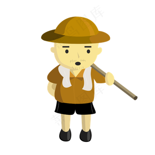 劳动节板绘矢量劳动者形象