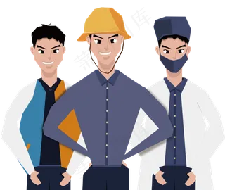 五一工人医生学生形象
