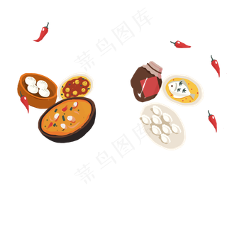 祭灶美食,免抠元素