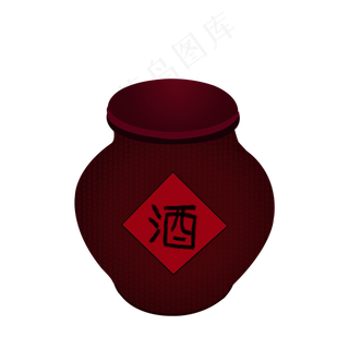 中国风酒坛节假日素材