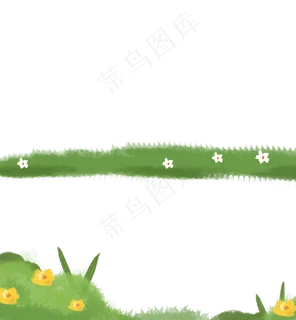 手绘绿色草丛下载