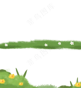 手绘绿色草丛下载