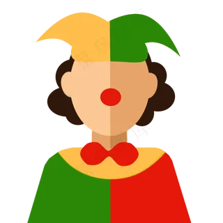 可爱的扁平化小丑