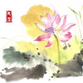 大暑娇艳荷花,免抠元素 大暑娇艳荷花,免抠元素