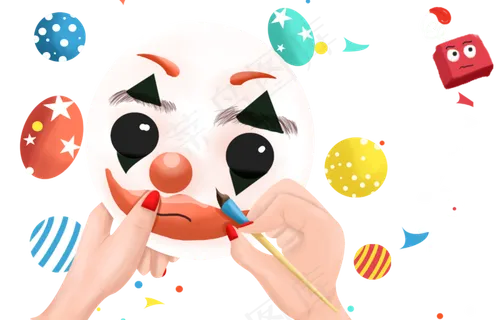 愚人节小丑面具配图