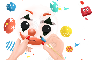 愚人节小丑面具配图