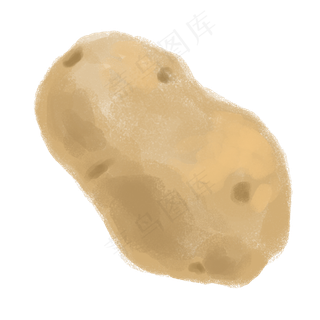 手绘食物水彩蔬菜褐色土豆