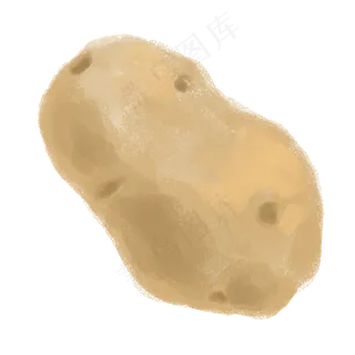 手绘食物水彩蔬菜褐色土豆