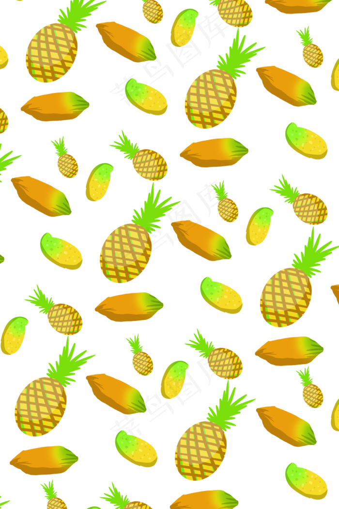 黄色菠萝底纹装饰(3543X5315(DPI:300))psd模版下载