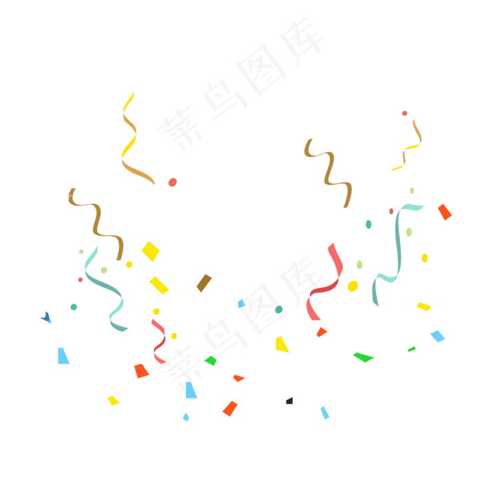 彩色卡通惊喜彩带毕业,免抠元素(2001*2001px 300 dpi )ai矢量模版下载