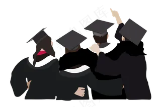 毕业季照相人物