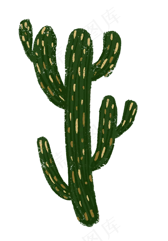 手绘涂鸦仙人掌热带植物免扣元素(558X800(DPI:72))psd模版下载