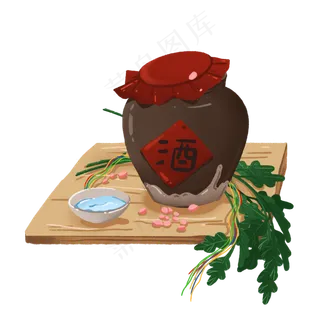 端午节雄黄酒和艾叶