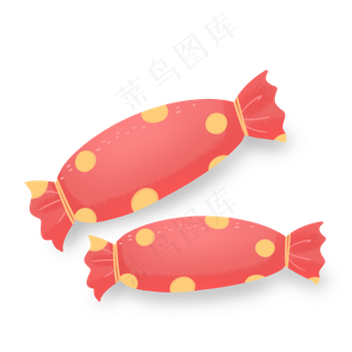 红色波点可爱六一儿童节糖果装饰