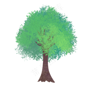 小清新春天绿色树木