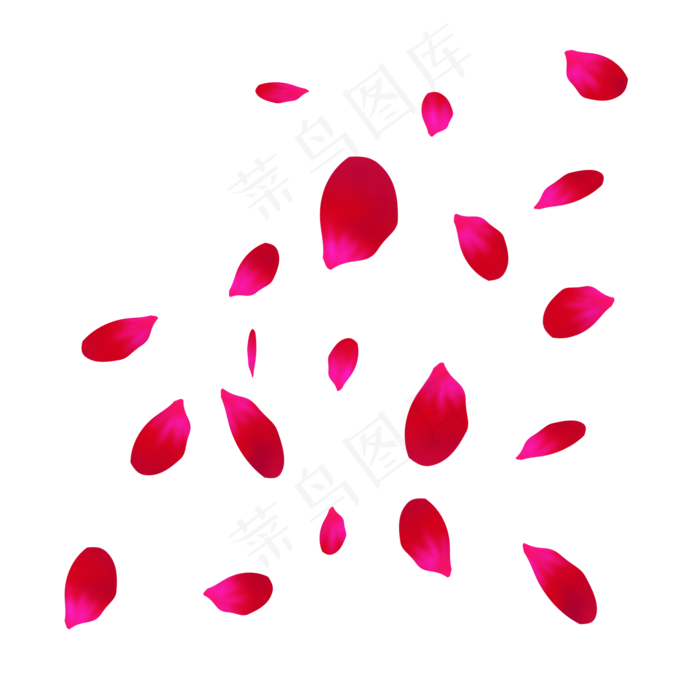 红色浪漫漂浮花瓣(2000X2000(DPI:150))psd模版下载