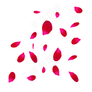 红色浪漫漂浮花瓣