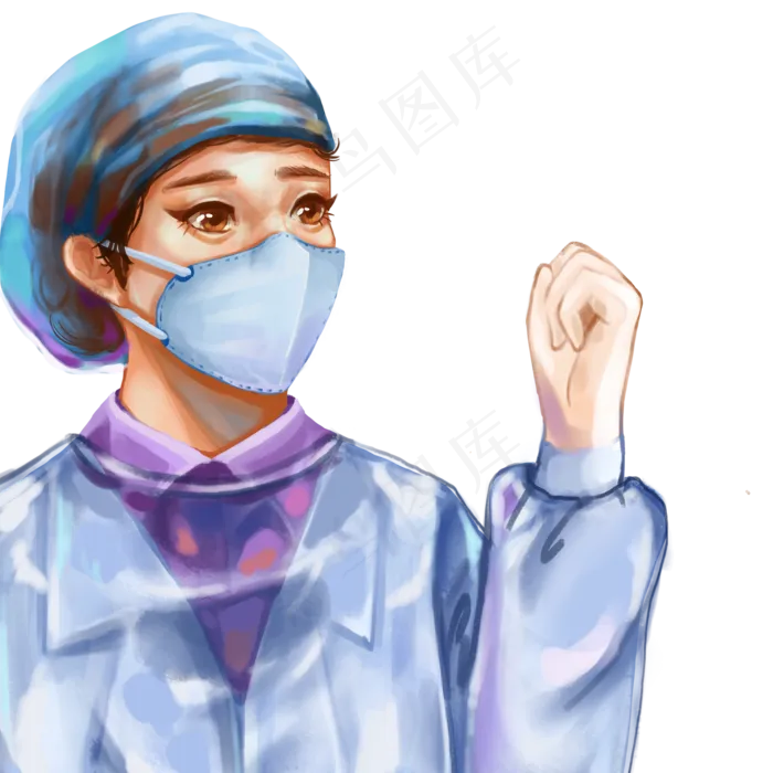 医护人员加油(2000X2000(DPI:300))psd模版下载