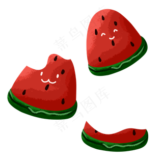 吃剩下的夏日西瓜皮