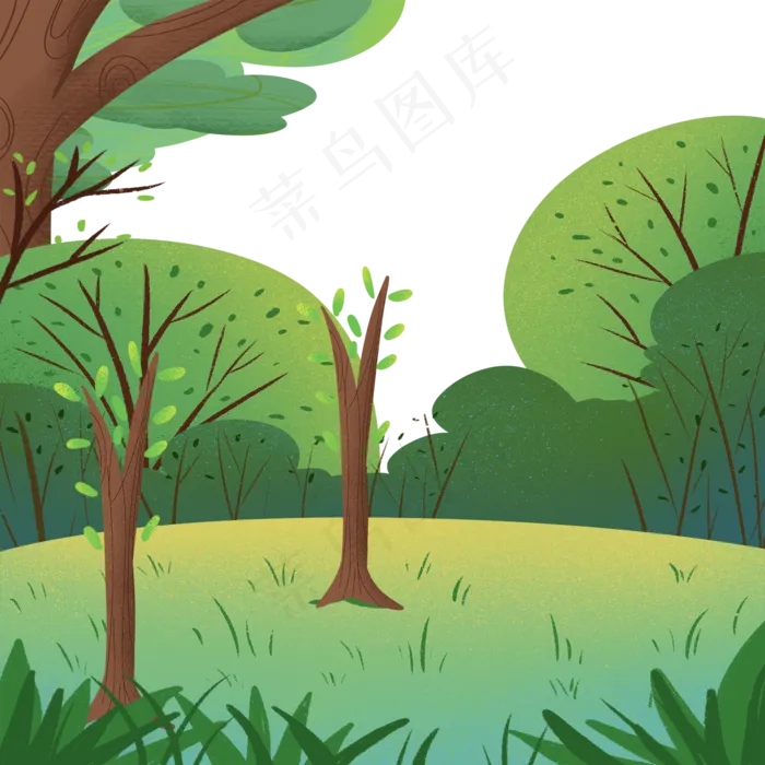 绿色植物环境大树元素(2000X2000(DPI:300))psd模版下载