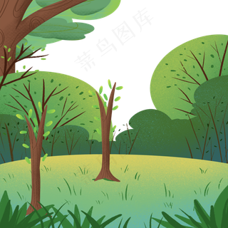 绿色植物环境大树元素