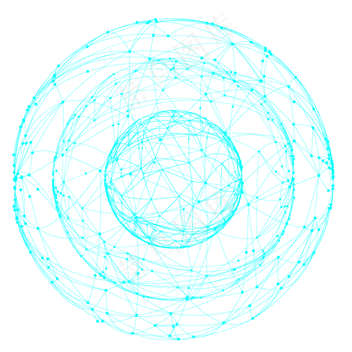 几何方块科技地球形果图案,免抠元素