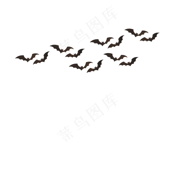 灰色创意蝙蝠飞舞元素