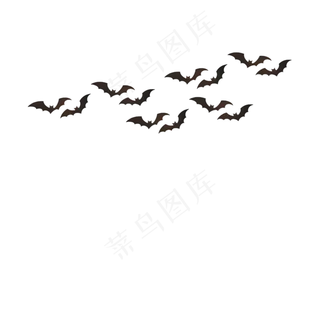 灰色创意蝙蝠飞舞元素