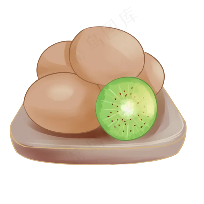 奇异果褐色黄色猕猴桃维生素c(2000X2000(DPI:72))psd模版下载