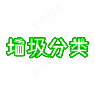 垃圾分类创意文字