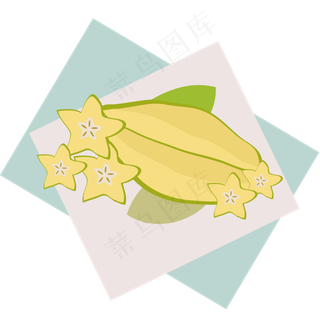 手绘杨桃水果可商用元素