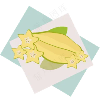 手绘杨桃水果可商用元素