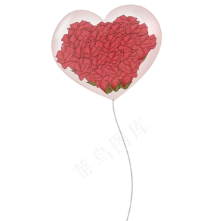 情人节玫瑰花瓣气球