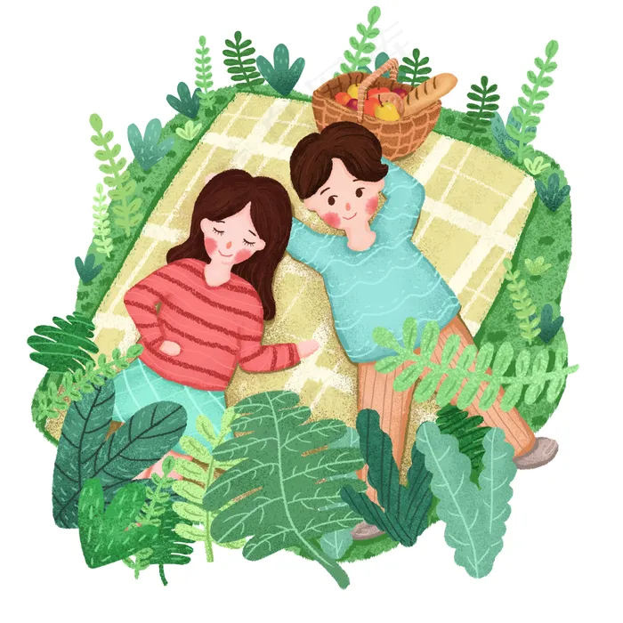 春天外出休闲野餐(2500X2500(DPI:300))psd模版下载