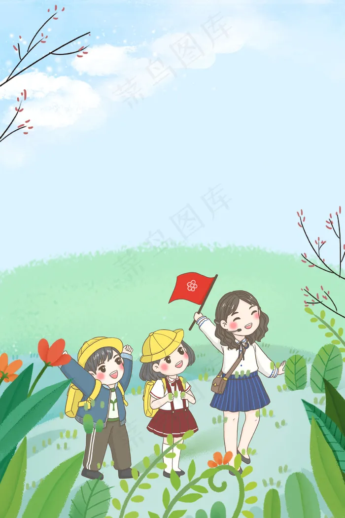 小清新五一旅游平面素材
